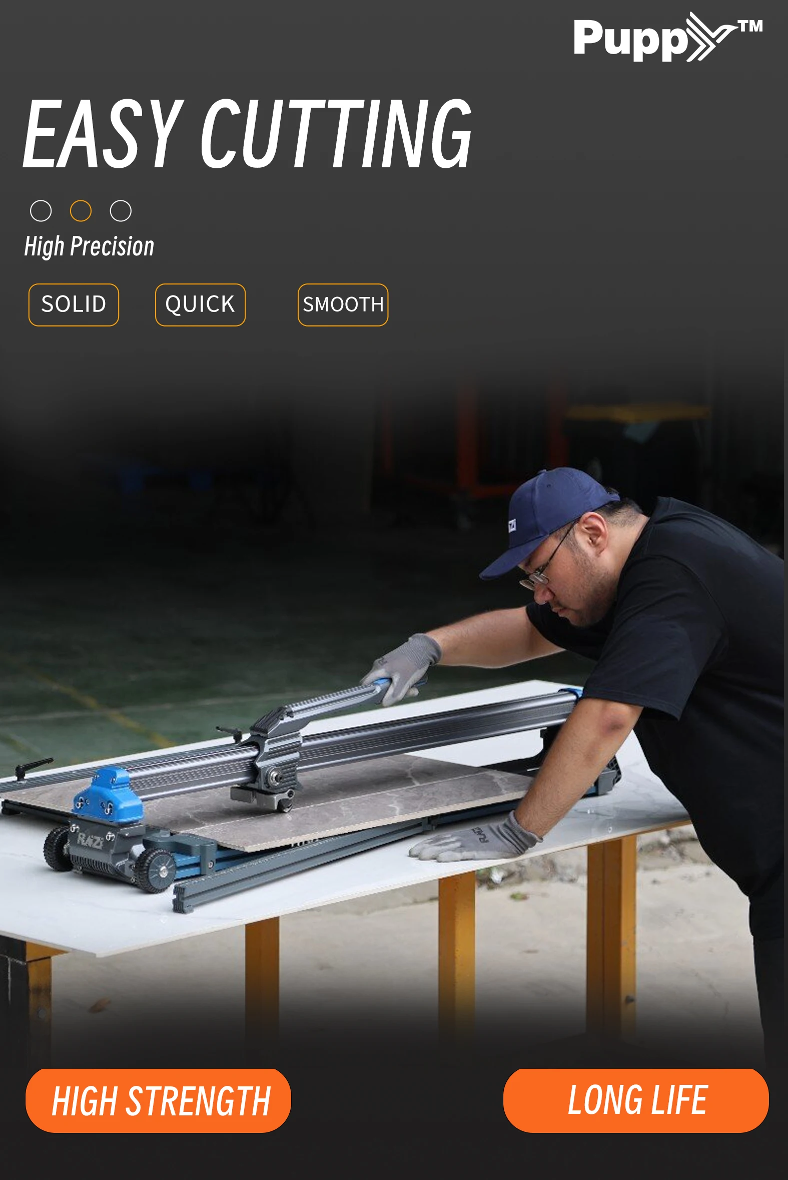 Raizi 1200mm Professional High-precision Manual Tile Cutter with Laser for Cutting Large Format Tile Porcelain Ceramic