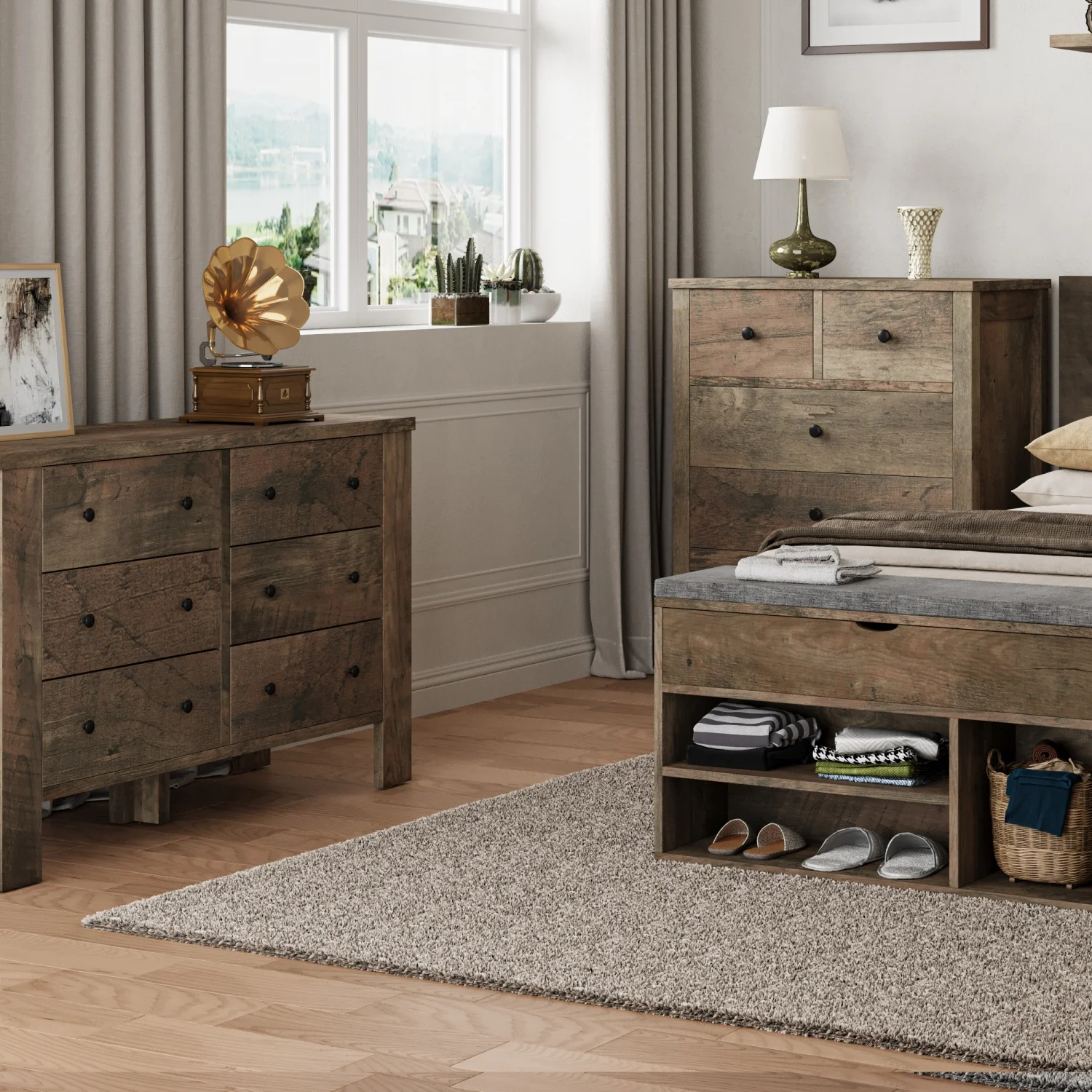 Shoe Storage Bench with Cushion, Entryway Bench with Padded Seat & Flip-Top Storage, 100cm Shoe Rack Organizer for Hallway