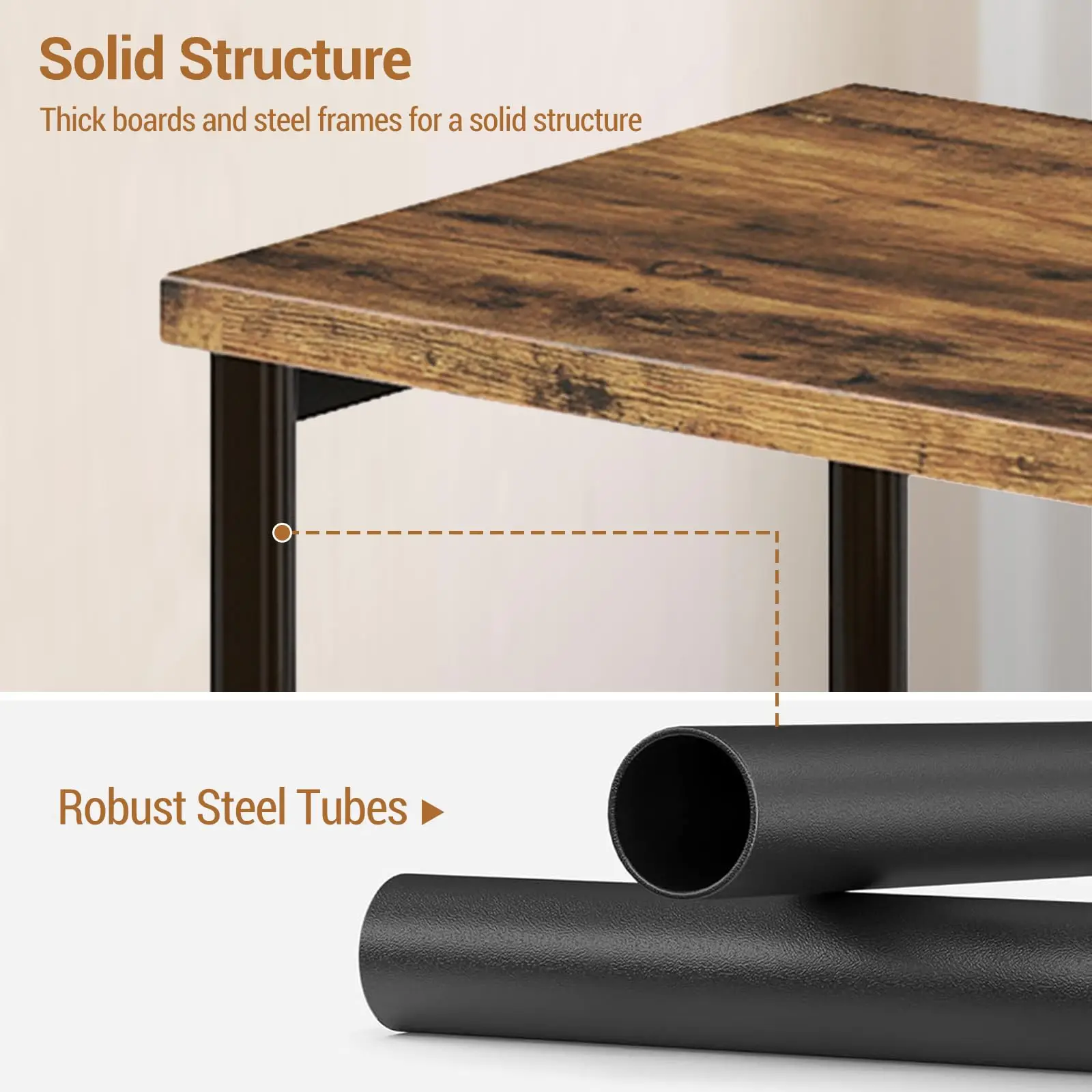 3 Tier End Table, Tall Side Table with Storage, Telephone Tables with Metal Frame Small Nightstand for Small Spaces