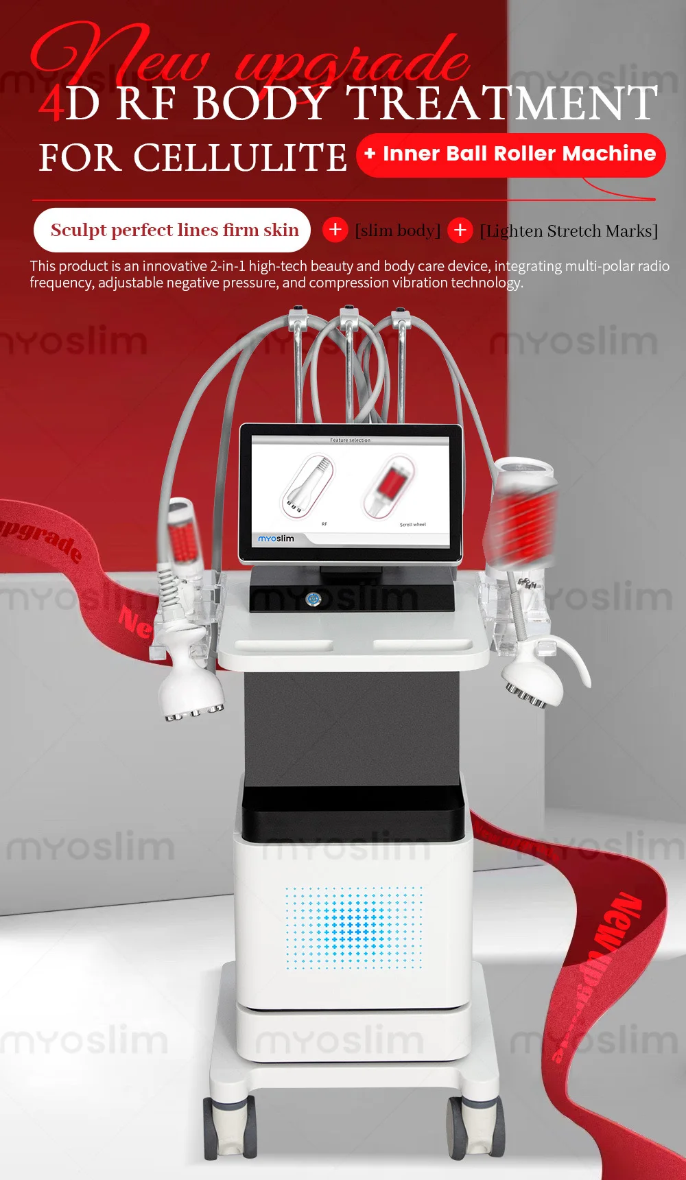 Newset Body Shape Inner Ball Roller Massage Machine Endos Therapy Machine Cellulite Reduction Lymphatic Drainage Beauty Machine