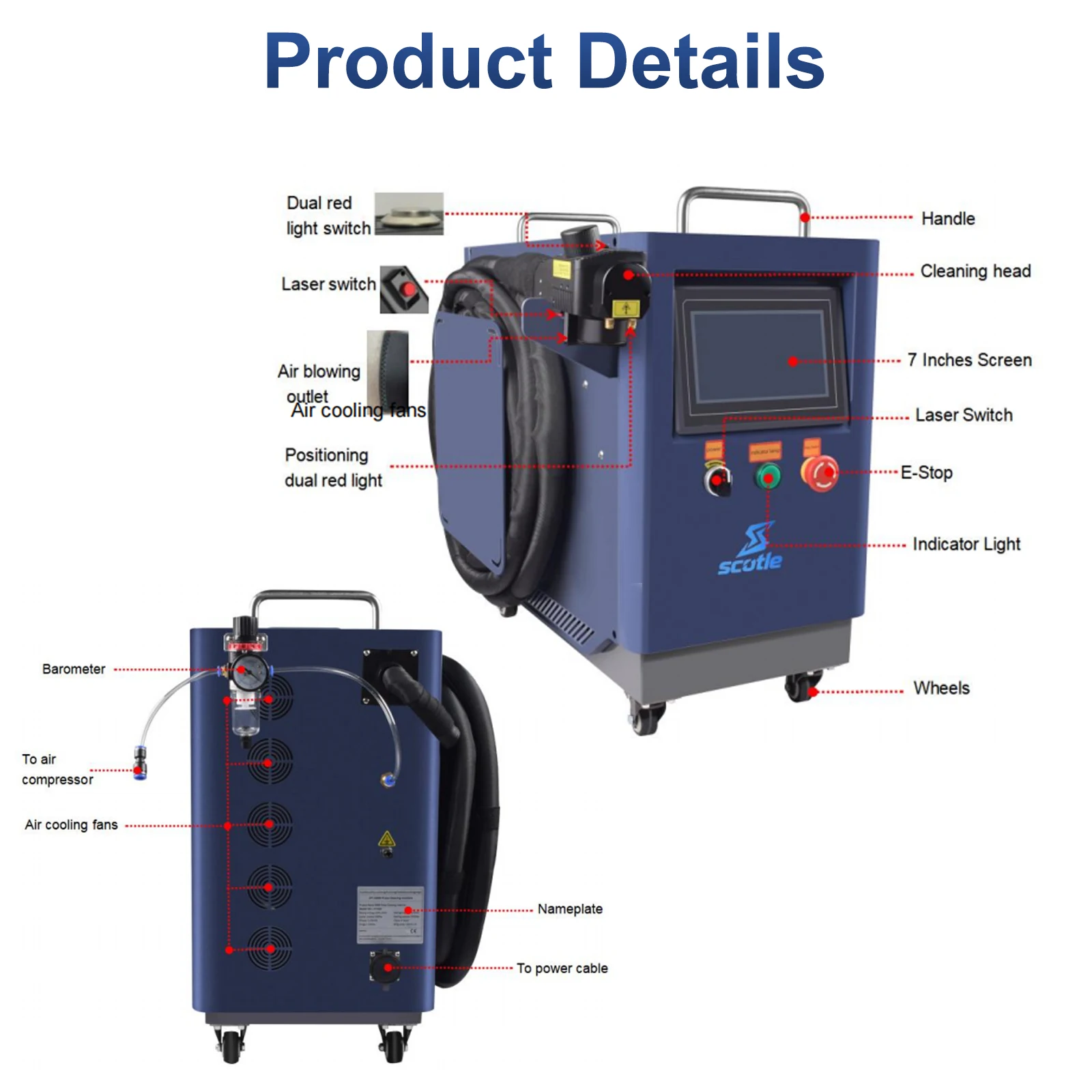 500W Pulse Laser Cleaning Machine JPT Pulse Cleaner 100W 200W 300W 500W Wood Cleaning For Rust Oil Paint Metal Wood Mode