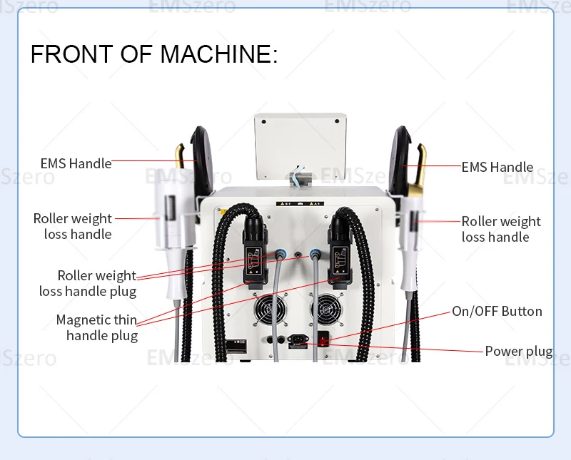 NEW UPGRADE EMSzerol+RF(62 ROLLER MASSAGE)therapy Body Weight Loss Slimming Beauty Equipment