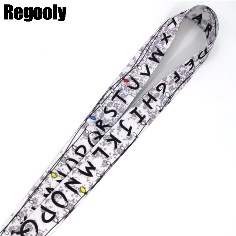 Alphabet letters Keychain Lanyards Id Badge Holder ID Card Pass Gym Mobile Phone Badge Holder Key Straps