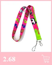 Alphabet letters Keychain Lanyards Id Badge Holder ID Card Pass Gym Mobile Phone Badge Holder Key Straps