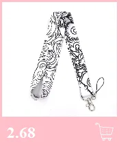 Alphabet letters Keychain Lanyards Id Badge Holder ID Card Pass Gym Mobile Phone Badge Holder Key Straps