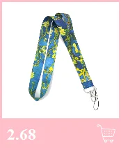Alphabet letters Keychain Lanyards Id Badge Holder ID Card Pass Gym Mobile Phone Badge Holder Key Straps