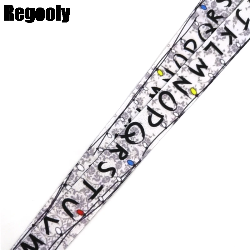 Alphabet letters Keychain Lanyards Id Badge Holder ID Card Pass Gym Mobile Phone Badge Holder Key Straps