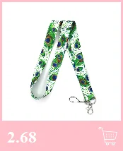 Alphabet letters Keychain Lanyards Id Badge Holder ID Card Pass Gym Mobile Phone Badge Holder Key Straps