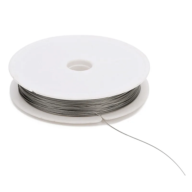 1 Roll/lots 0.3/0.45/0.5/0.6mm Resistant Strong Line Stainless Steel Wire Tiger Tail Beading Wire For Jewelry Making Finding