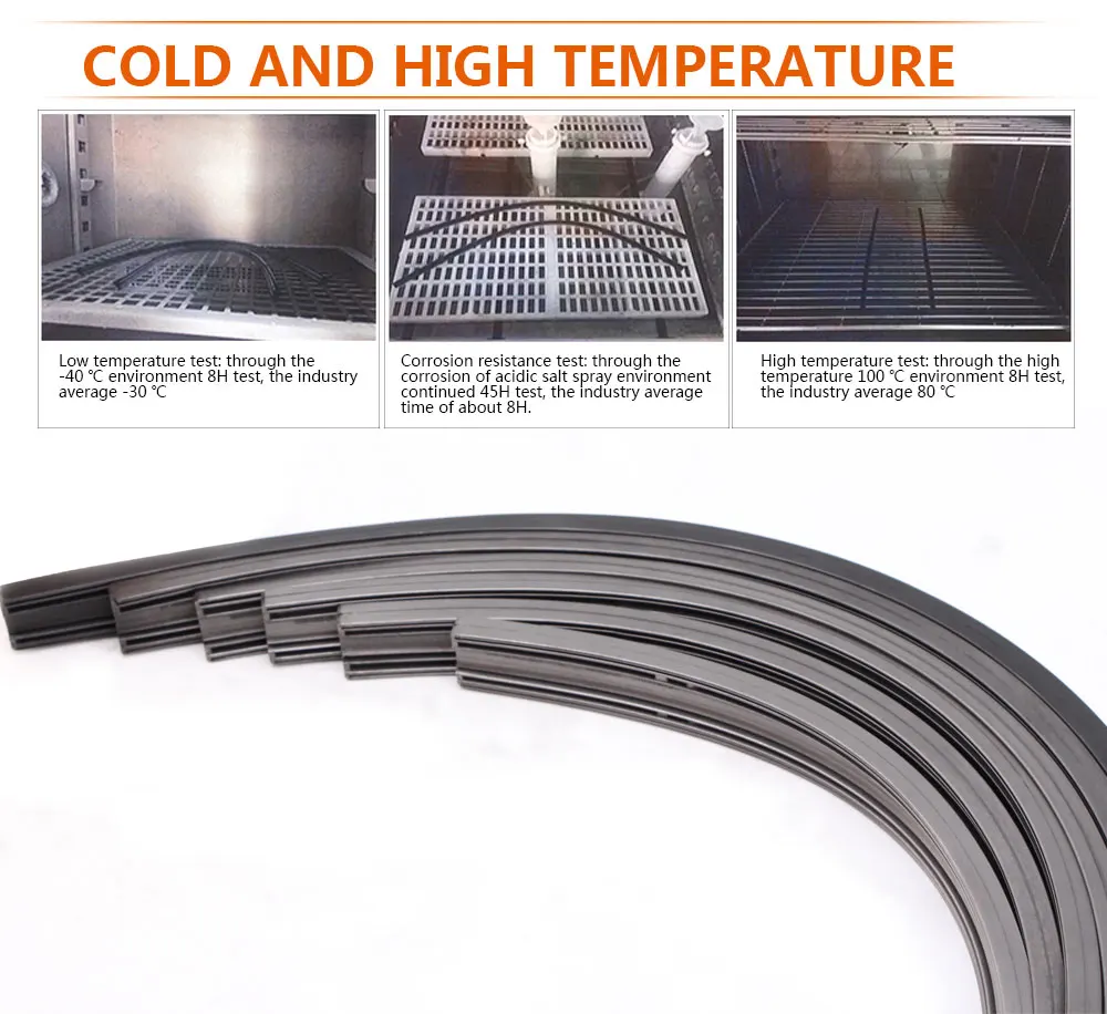 KOSOO 1PCS Car Wiper Blade Insert Natural Rubber Strip 10mm 14"16"17"18"19"20"21"22"24"26"28" Windscreen FR Wipe Car Accessories