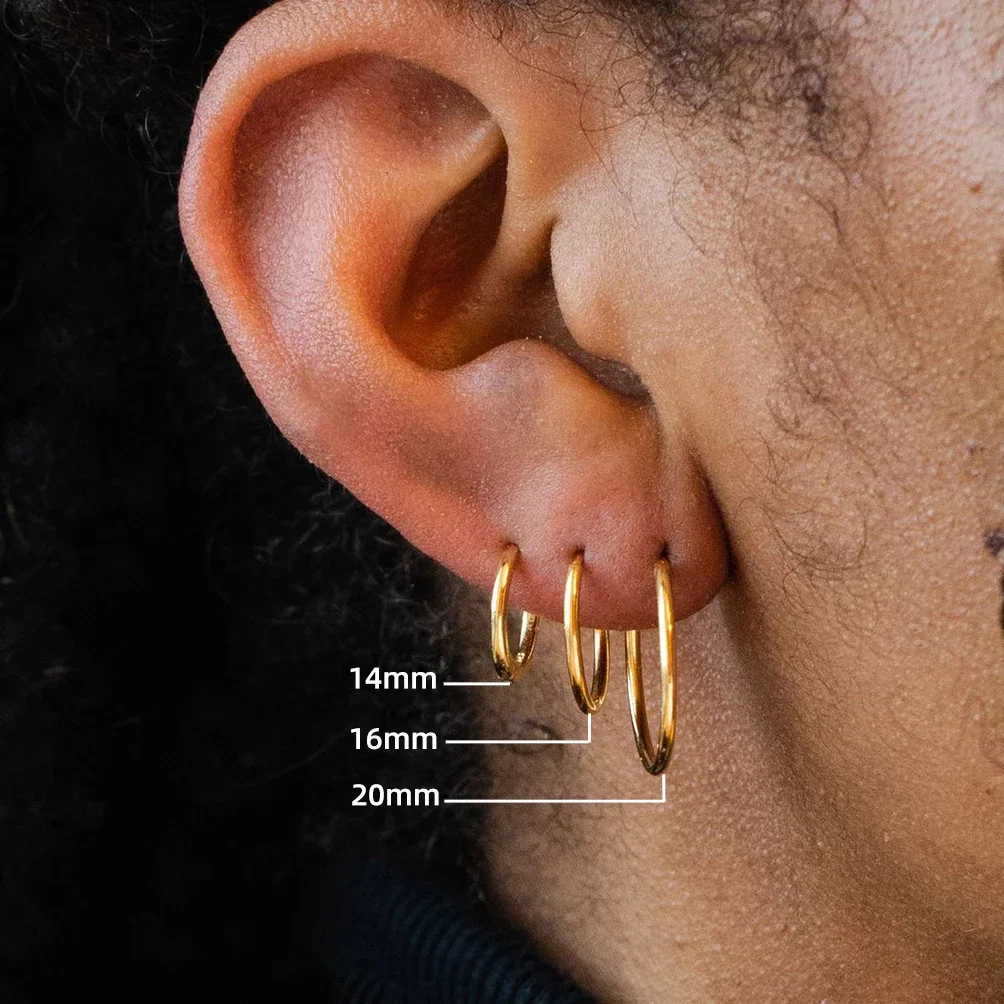 LUXUKISSKIDS Hoop Earrings 1pairs Anti Allergy For Woman/Men Huggie Round Aretes Small серьги Steel Circle Clips Korean
