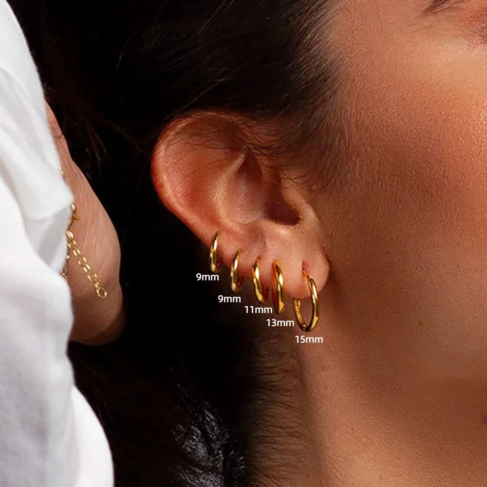LUXUKISSKIDS Hoop Earrings 1pairs Anti Allergy For Woman/Men Huggie Round Aretes Small серьги Steel Circle Clips Korean