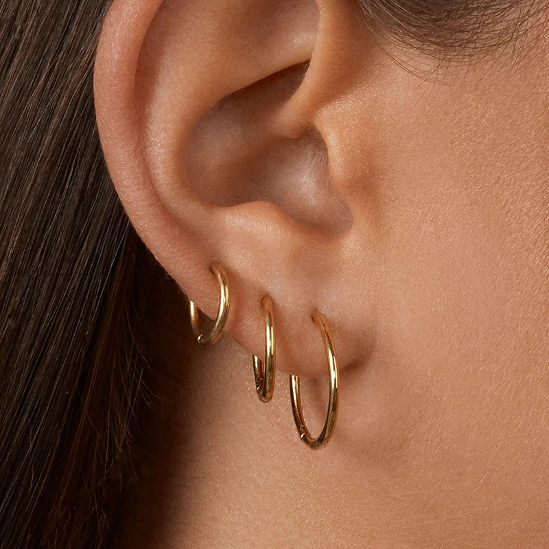 LUXUKISSKIDS Hoop Earrings 1pairs Anti Allergy For Woman/Men Huggie Round Aretes Small серьги Steel Circle Clips Korean