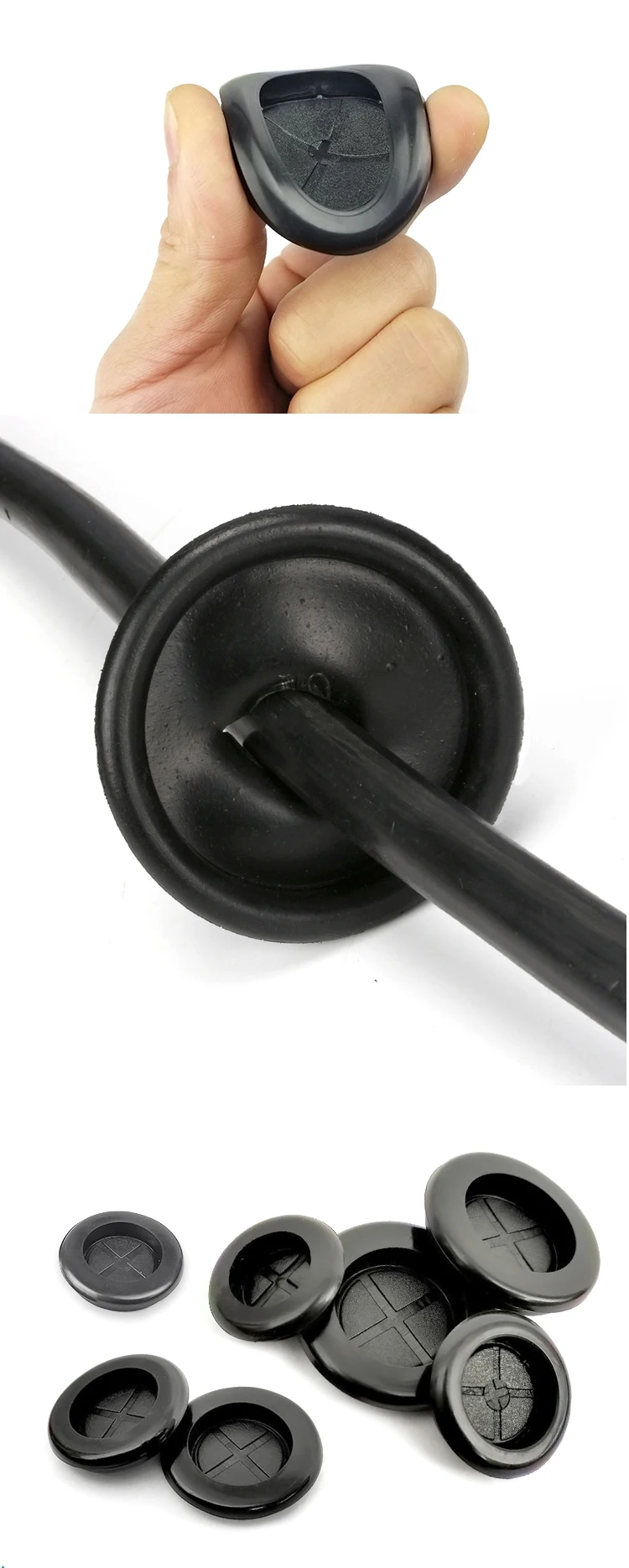 1/10p Single Sided Protect Rubber Grommets Ring15/17/20/22/25/27/30/32/35/40/45/50/70mm Odorless Rubber Gasket For Protect Wire