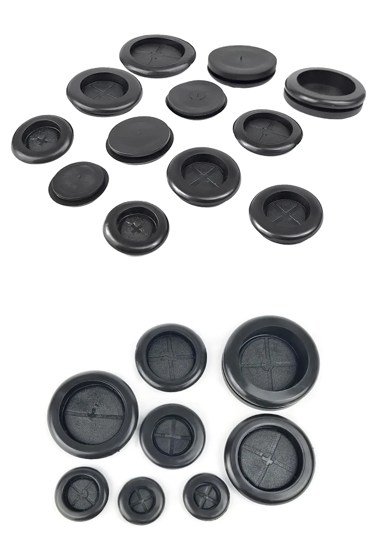 1/10p Single Sided Protect Rubber Grommets Ring15/17/20/22/25/27/30/32/35/40/45/50/70mm Odorless Rubber Gasket For Protect Wire