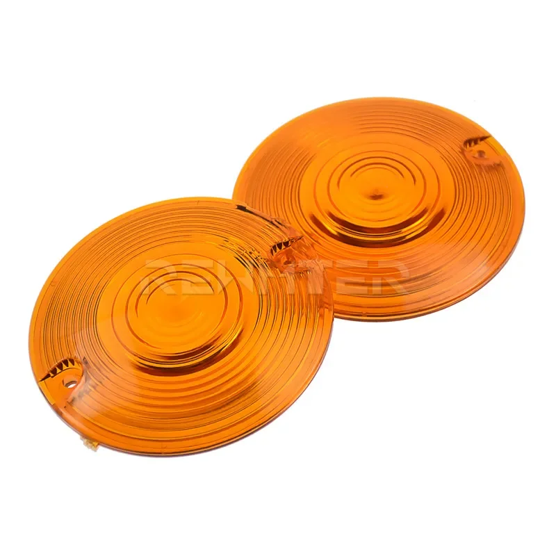 2PCS Motorcycle Turn Signal Light Lens Cover Clear/Smoke/Amber For Harley Touring Electra Glide Ultra Glide Road Glide 1986-2014