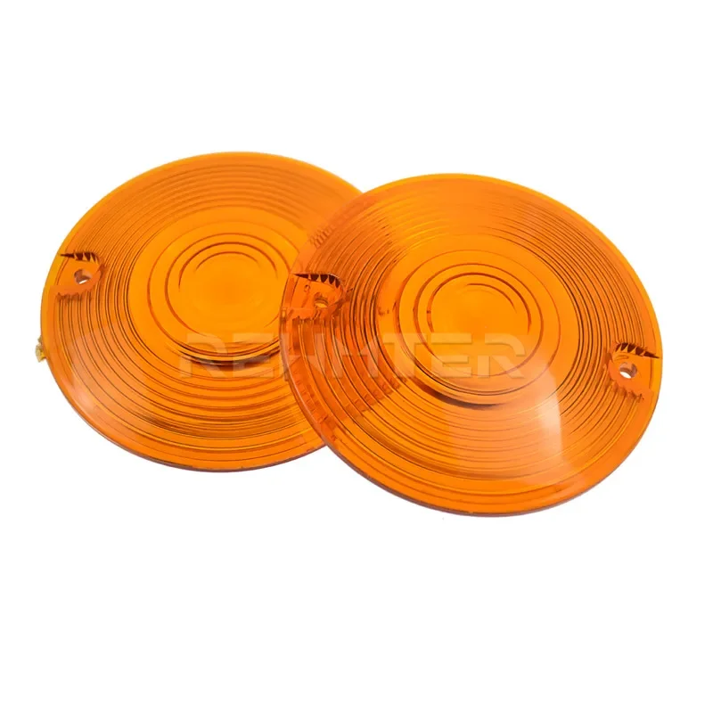 2PCS Motorcycle Turn Signal Light Lens Cover Clear/Smoke/Amber For Harley Touring Electra Glide Ultra Glide Road Glide 1986-2014