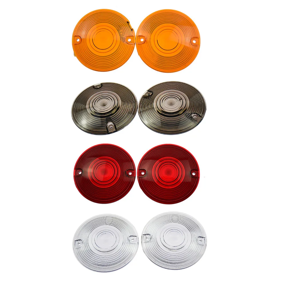 2PCS Motorcycle Turn Signal Light Lens Cover Clear/Smoke/Amber For Harley Touring Electra Glide Ultra Glide Road Glide 1986-2014