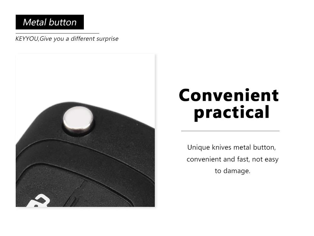 KEYYOU Flip Folding Remote Car Key Shell For Chevrolet Cruze Epica Lova Camaro Impala 2 3 4 5 Button HU100 Blade Replacement