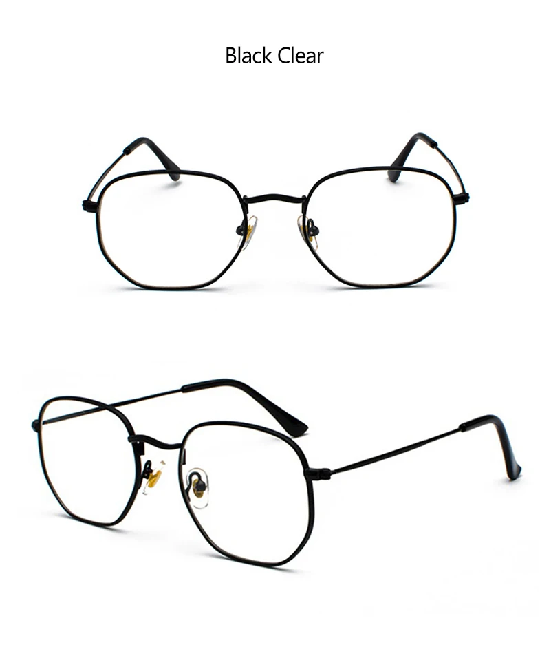Hexagon Men Women Sunglasses Square Polygon Sun Glasses Brand Designer Retro Shades Metal Frame Eyewear TOP UV400 De Sol Hombre