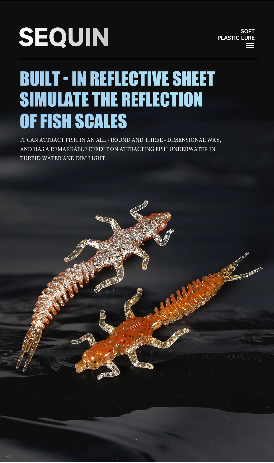 2019New Reach Soft Lures Soft Plastic Lures Larva 6cm/5cm Floating Freshwater Swimbaits Silicone Soft Bait Worm For Fishing
