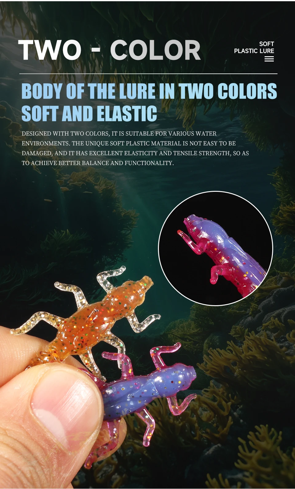 2019New Reach Soft Lures Soft Plastic Lures Larva 6cm/5cm Floating Freshwater Swimbaits Silicone Soft Bait Worm For Fishing