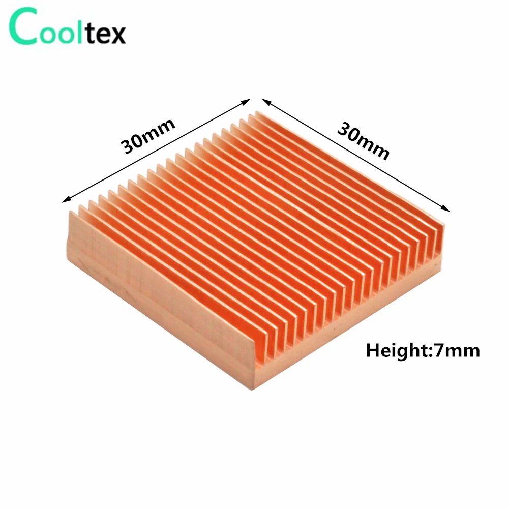 Pure Copper Heatsink DIY Heat Sink Radiator Cooling Cooler for Raspberry Pi Electronic 3D Printer CHIP IC MOS Heat Dissipation