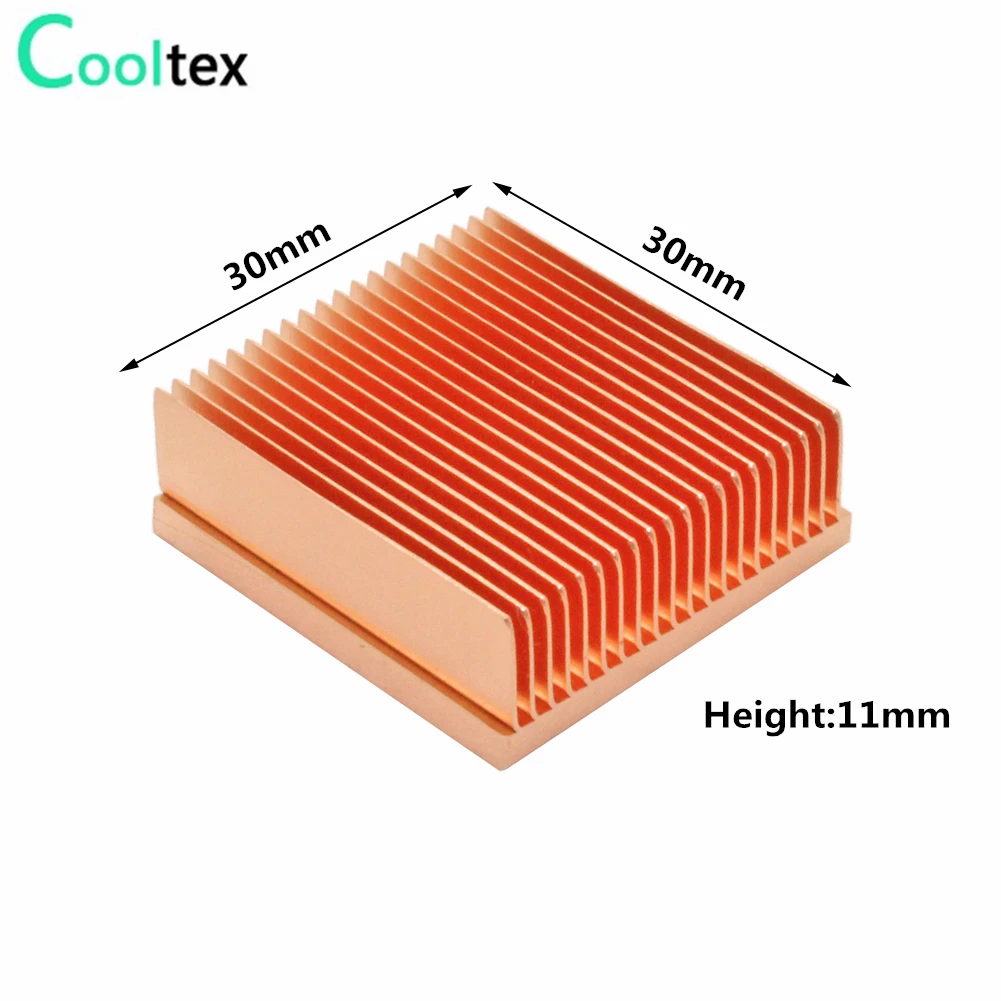 Pure Copper Heatsink DIY Heat Sink Radiator Cooling Cooler for Raspberry Pi Electronic 3D Printer CHIP IC MOS Heat Dissipation