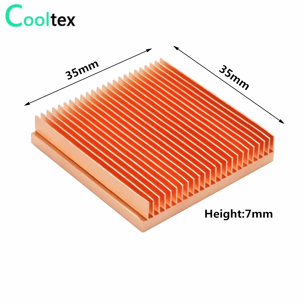Pure Copper Heatsink DIY Heat Sink Radiator Cooling Cooler for Raspberry Pi Electronic 3D Printer CHIP IC MOS Heat Dissipation