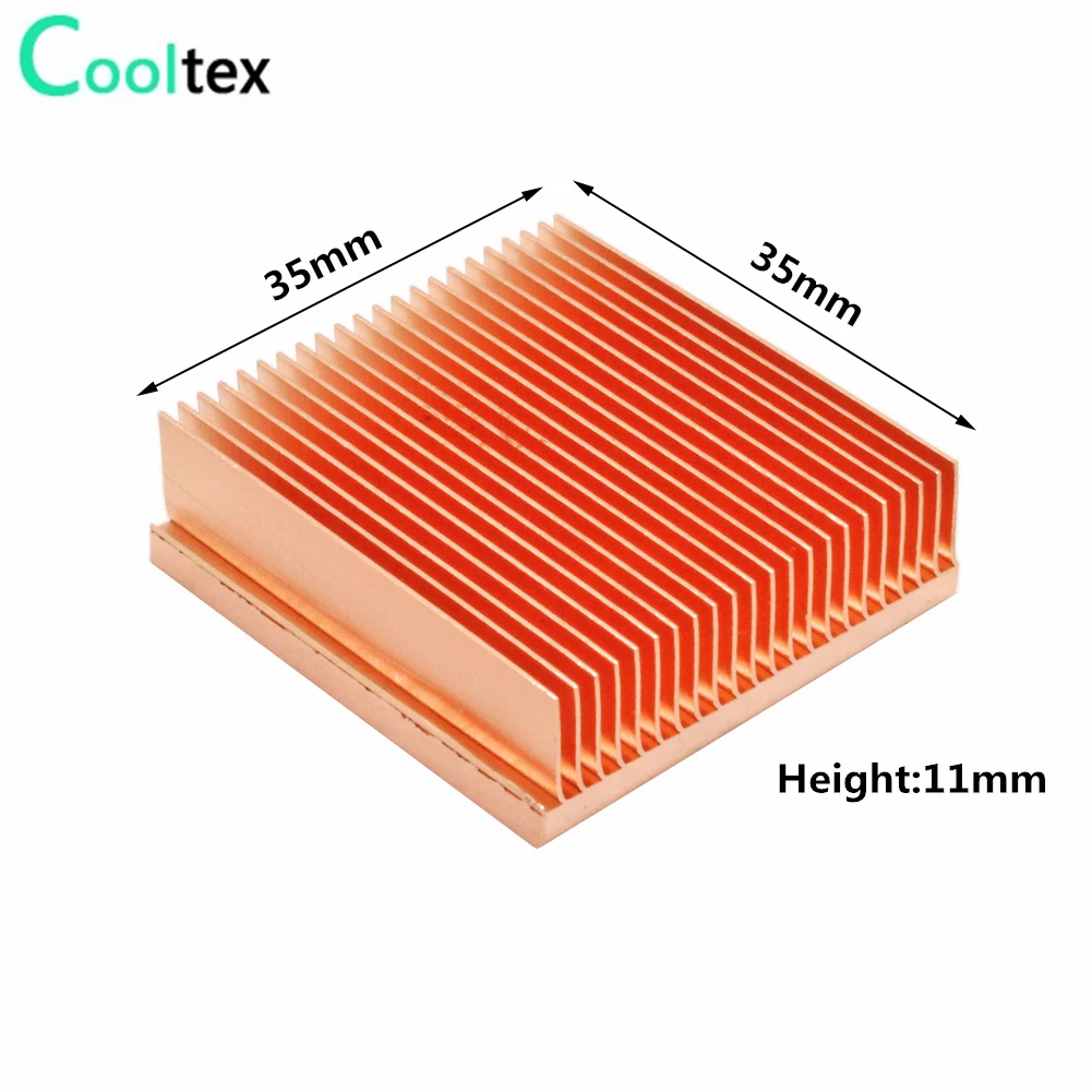 Pure Copper Heatsink DIY Heat Sink Radiator Cooling Cooler for Raspberry Pi Electronic 3D Printer CHIP IC MOS Heat Dissipation
