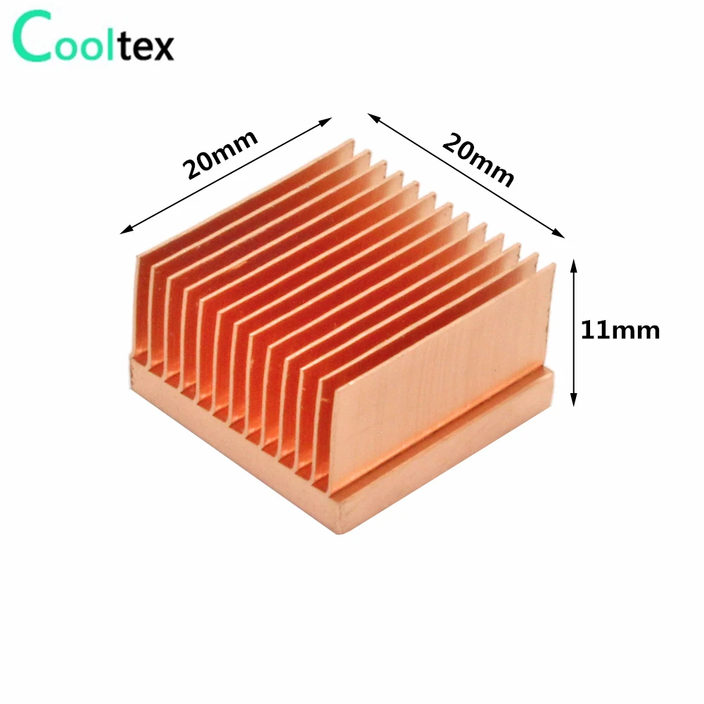 Pure Copper Heatsink DIY Heat Sink Radiator Cooling Cooler for Raspberry Pi Electronic 3D Printer CHIP IC MOS Heat Dissipation