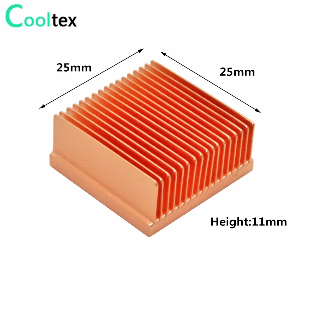 Pure Copper Heatsink DIY Heat Sink Radiator Cooling Cooler for Raspberry Pi Electronic 3D Printer CHIP IC MOS Heat Dissipation