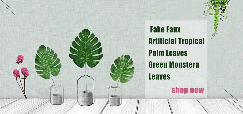 12pcs Tropical Palm Leaves Artifici Leaf Decor Wedding Decoration Green Jungle Plant Leaf Hawaiian Luau Home Party Decoration