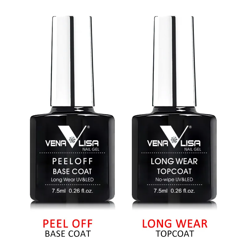 VENALISA TPO FREE Easy Peel Off Water Base Coat Long Wear Tempered Nowipe Top Coat Basic Nail Gel Polish Enamel Varnish Gels
