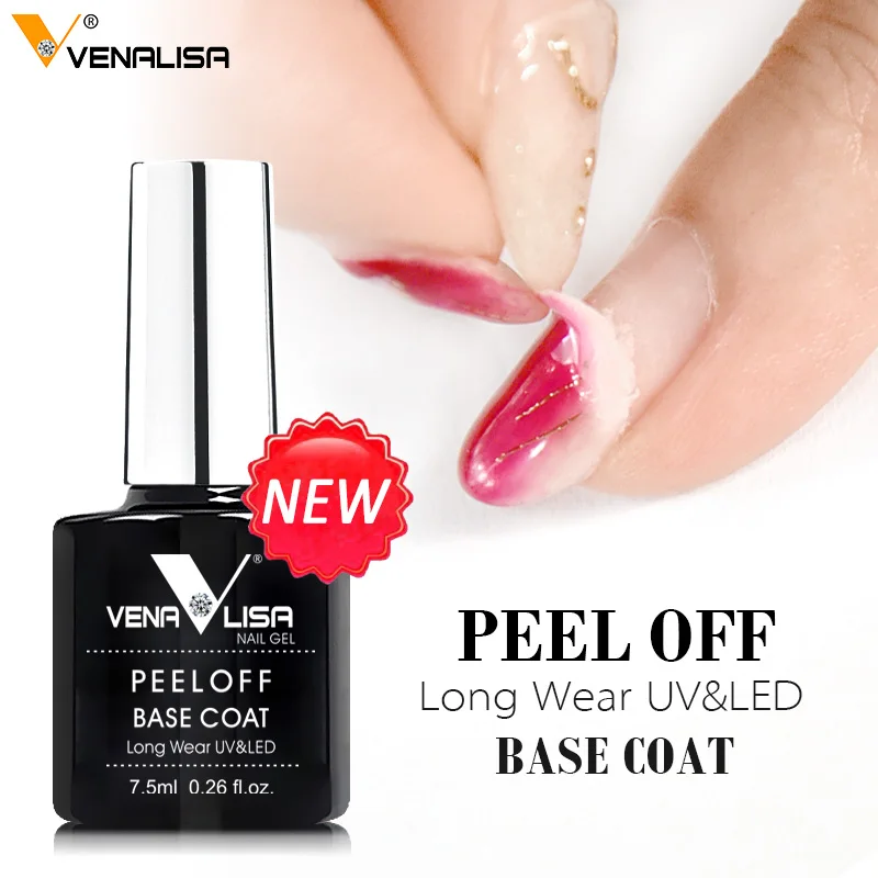 VENALISA TPO FREE Easy Peel Off Water Base Coat Long Wear Tempered Nowipe Top Coat Basic Nail Gel Polish Enamel Varnish Gels