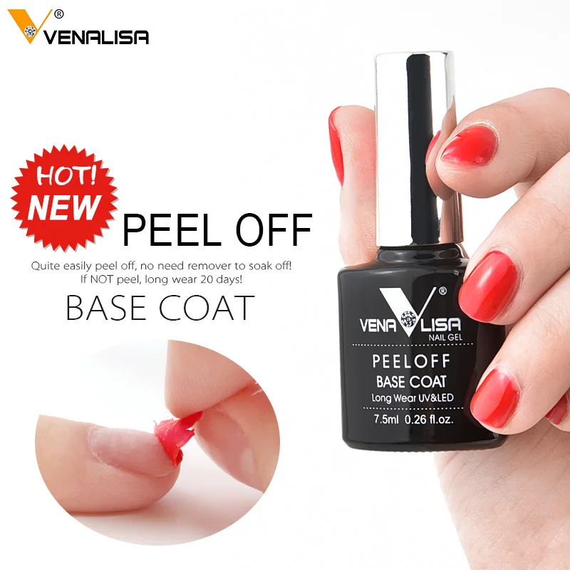 VENALISA TPO FREE Easy Peel Off Water Base Coat Long Wear Tempered Nowipe Top Coat Basic Nail Gel Polish Enamel Varnish Gels