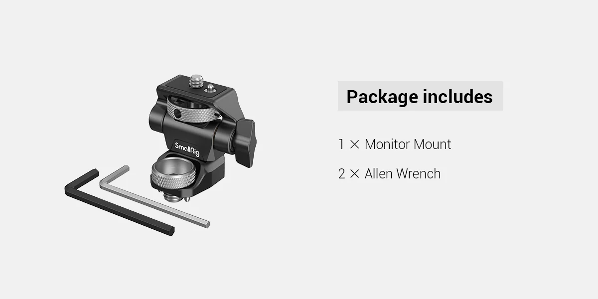 SmallRig DSLR Camera Adjustable Camera Monitor Holder Swivel and Tilt Adjustable Monitor Mount with ARRI-Style Mount 2903C