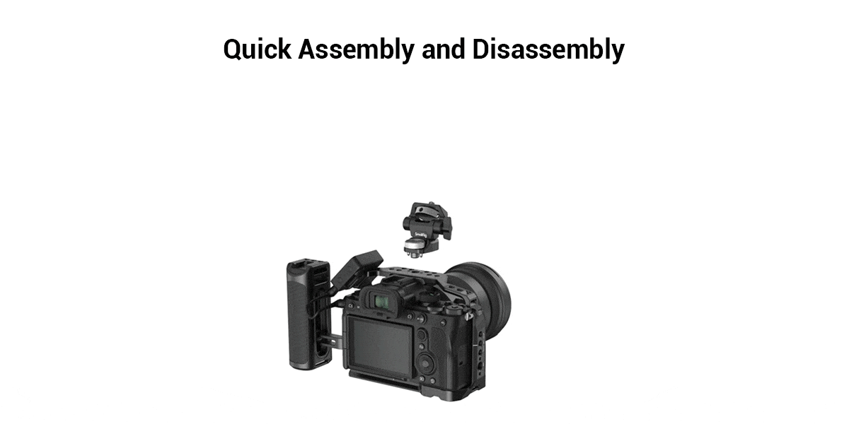 SmallRig DSLR Camera Adjustable Camera Monitor Holder Swivel and Tilt Adjustable Monitor Mount with ARRI-Style Mount 2903C