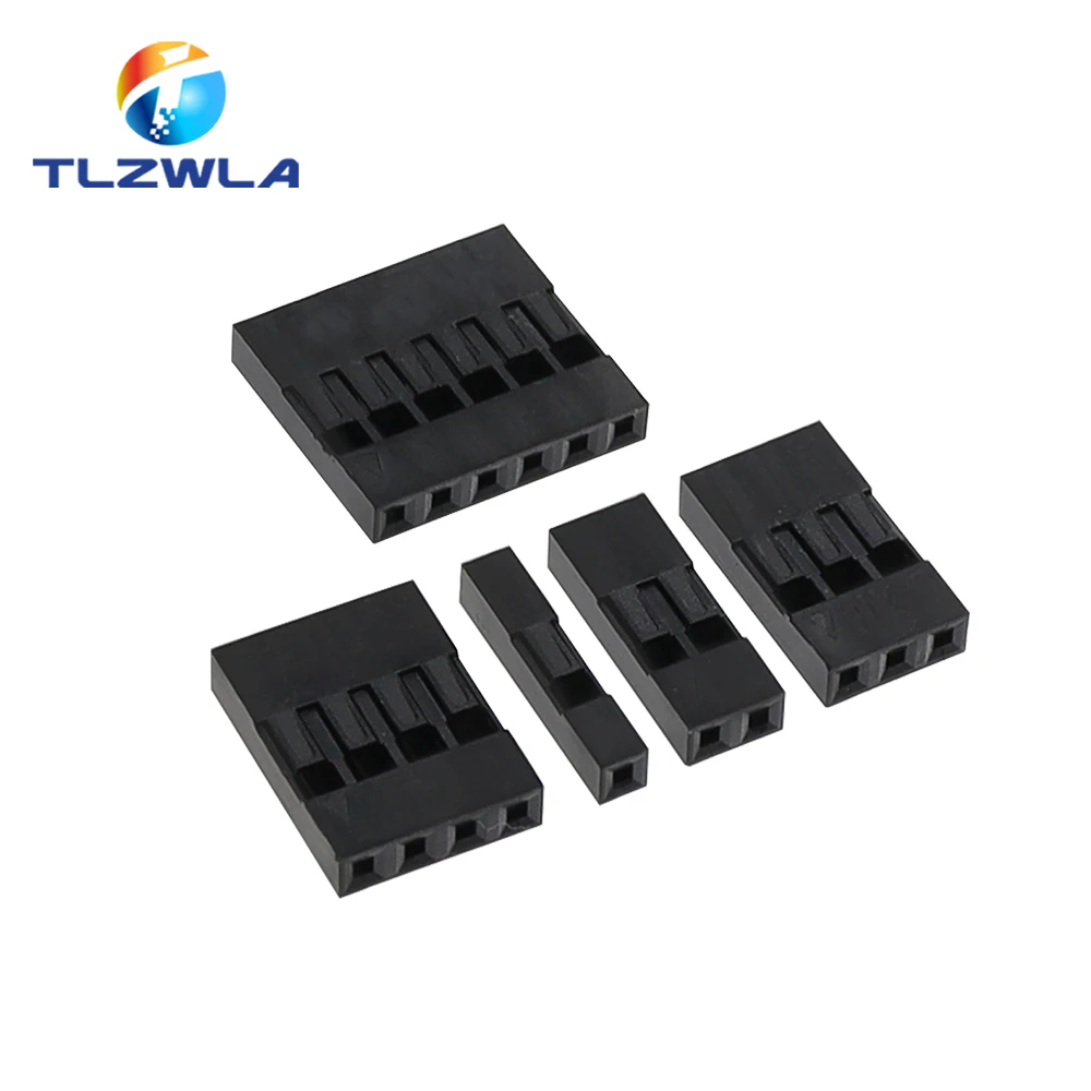 Dupont Plastic Shell Plug 2.54mm Single Row Dupont Connector 1P/2P/3P/4P/5P/6P/7P/8P/9P/10P Housing