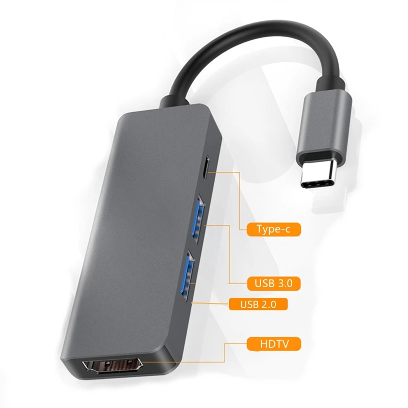 USB C Hub Splitter to 4K HDMI-Compatible USB 3.0 Type C Adapter SD TF Docking Station for MacBook iPad Samsung S22 Dex Laptop