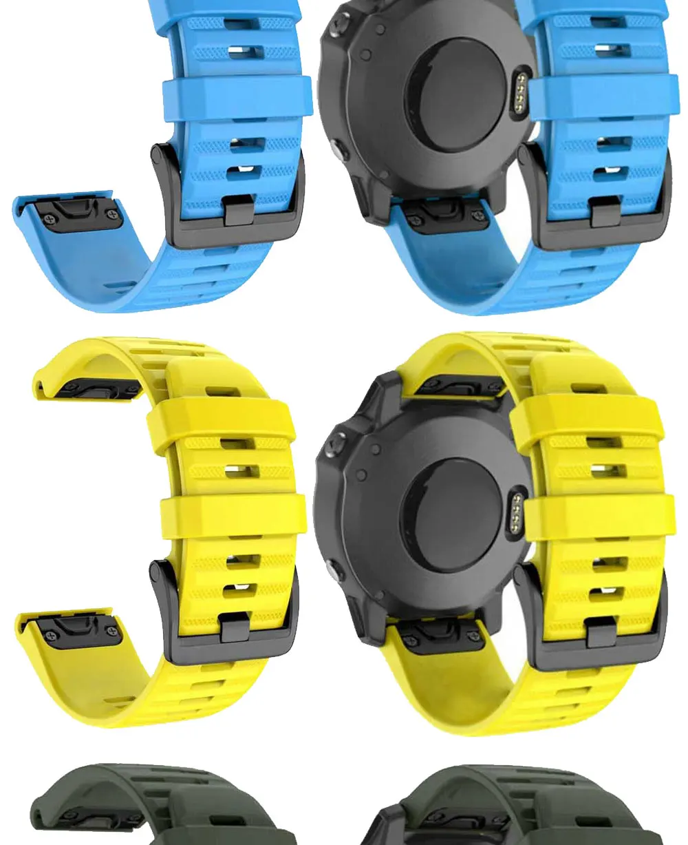 26 20 22 MM Watchband For Garmin Fenix 6 6X Pro 5 5S 5X Plus 3HR Fenix7 7X Silicone Quick Release Watch Easyfit Wrist Band Strap