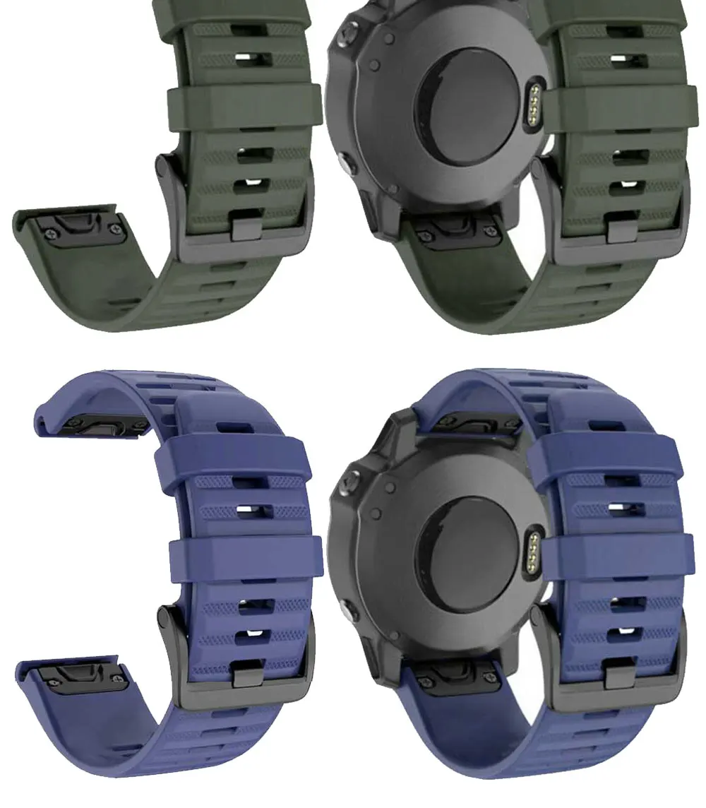 26 20 22 MM Watchband For Garmin Fenix 6 6X Pro 5 5S 5X Plus 3HR Fenix7 7X Silicone Quick Release Watch Easyfit Wrist Band Strap