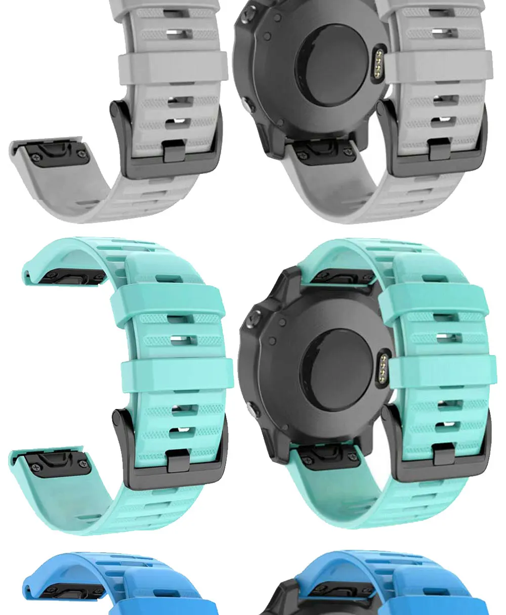 26 20 22 MM Watchband For Garmin Fenix 6 6X Pro 5 5S 5X Plus 3HR Fenix7 7X Silicone Quick Release Watch Easyfit Wrist Band Strap