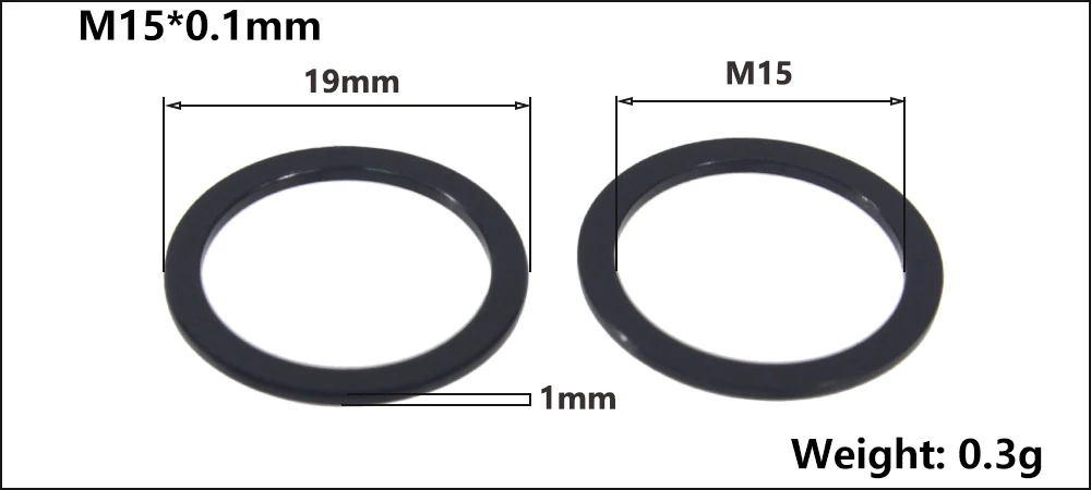 Bicycle Thru Axle Washer M12x1mm/2mm/3mm/4mm Axle Washers M12 Washer Hubs Tube Shaft Skewers Washers Flat/Conical Washer