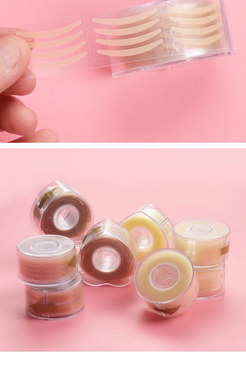 600Pcs/Box Big Eyelid Tape Sticker Double Fold Self Adhesive Eyelid Tape Stickers S/L Makeup Clear Beige Invisible Tool