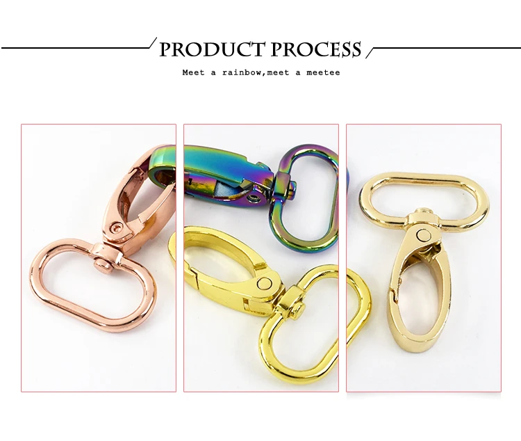Meetee 10Pc 16-38mm Bag Strap Hook Buckle Metal Swivel Lobster Clasp DIY Webbing Snap Hooks Carabiner Keychain Buckles Accessory