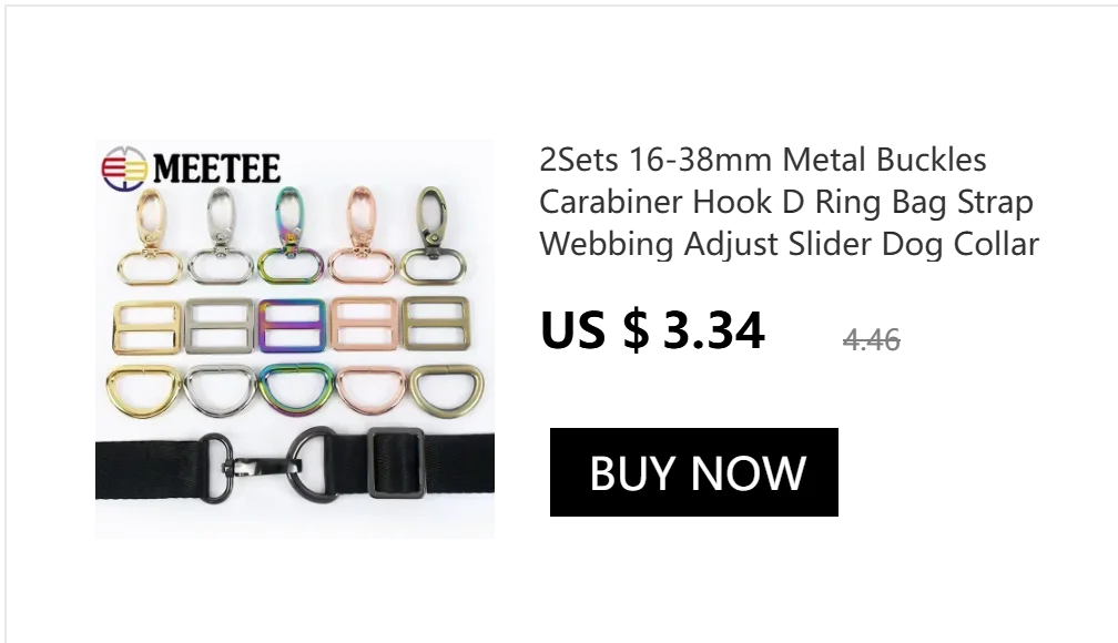 Meetee 10Pc 16-38mm Bag Strap Hook Buckle Metal Swivel Lobster Clasp DIY Webbing Snap Hooks Carabiner Keychain Buckles Accessory