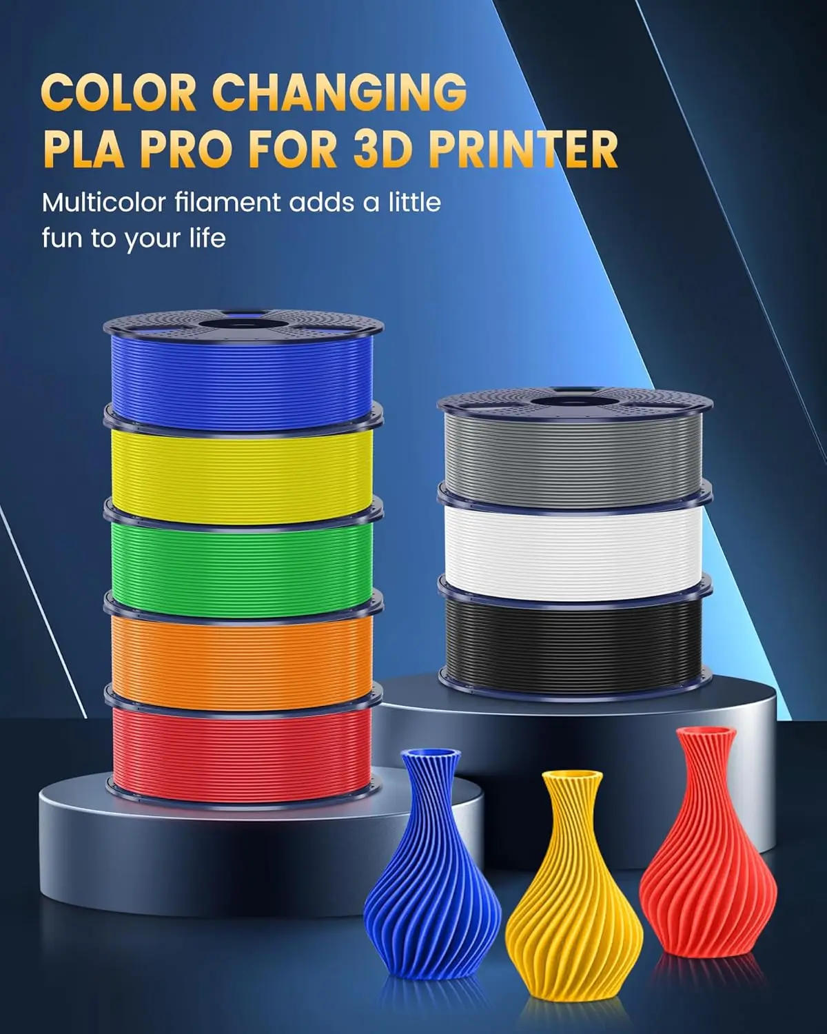 SUNLU PLA + 2.0 1.75mm 1KG,Ultra-Tough (19.8KJ/m² Impact),2-3X Stronger,Fast Printing 300mm/s,High Speed 3D Printer Filament