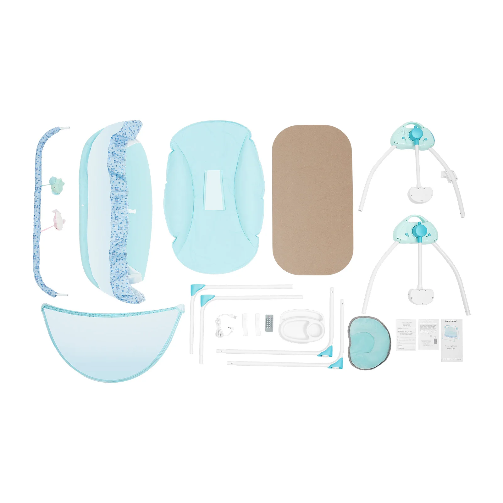 Baby Swing Electric Rocker with 12 Songs Bluetooth USB 5 Swing Speeds for Infant Toddler Bedtime Soothing Without Battery