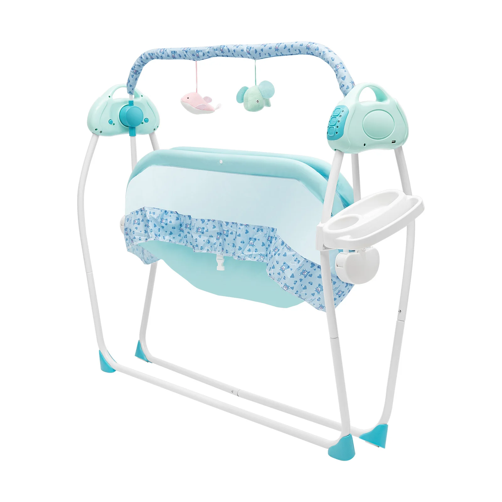 Baby Swing Electric Rocker with 12 Songs Bluetooth USB 5 Swing Speeds for Infant Toddler Bedtime Soothing Without Battery